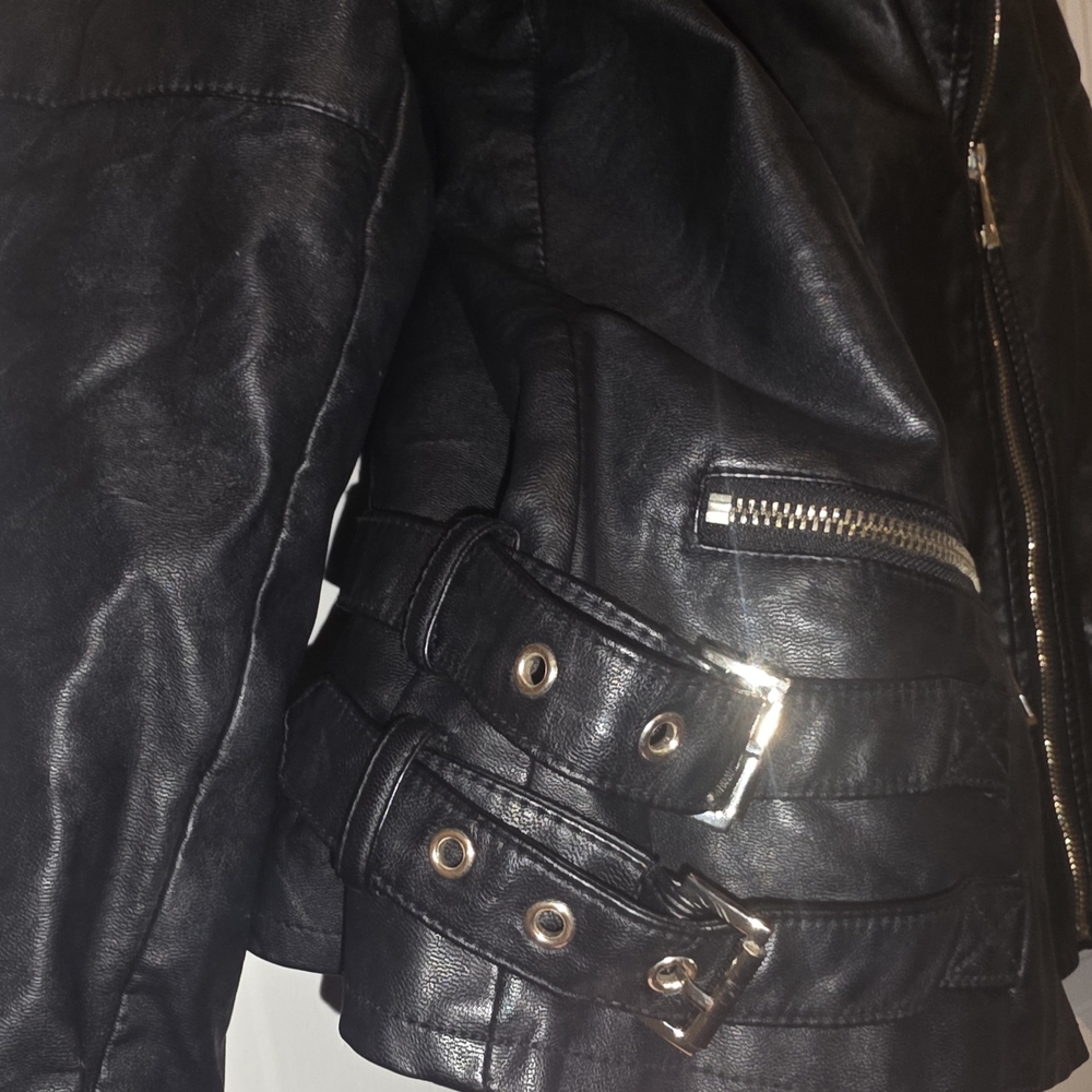 a.n.a Black Faux Leather Moto Jacket - Picture 2 of 5